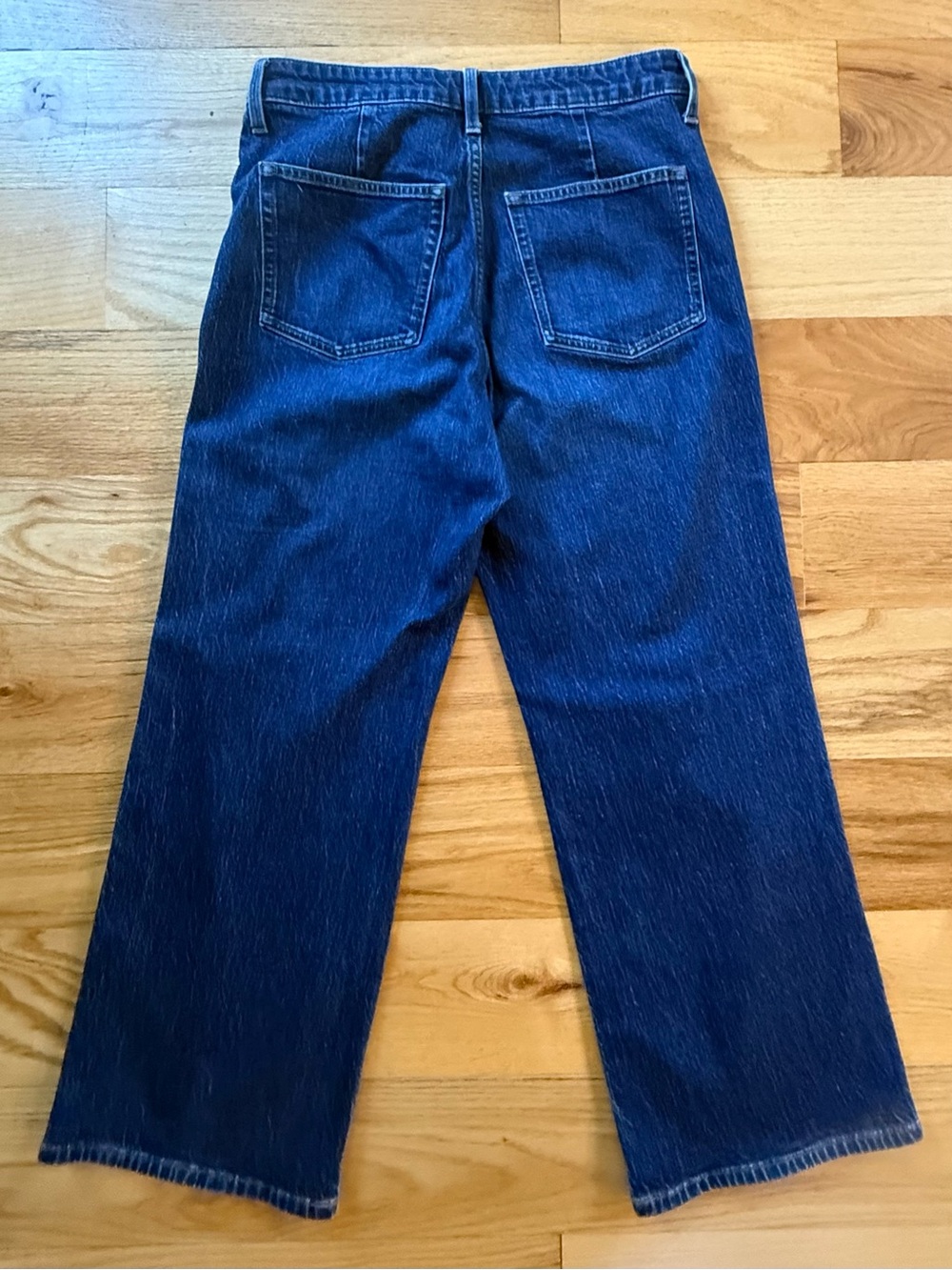 J.Crew Curvy Denim Wide Leg Jeans Dark Indigo Wide Leg High Rise Size 28P - Picture 5 of 10
